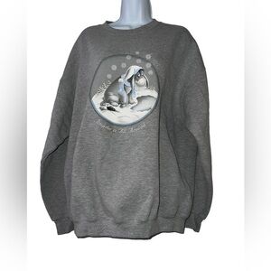 Vintage Disney eeyore snowflake sweatshirt wonder is all around sz XL